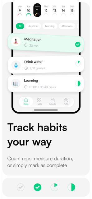 Track habits your way